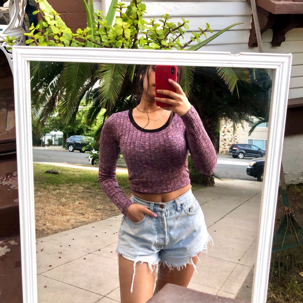 Ribbed long sleeve tee